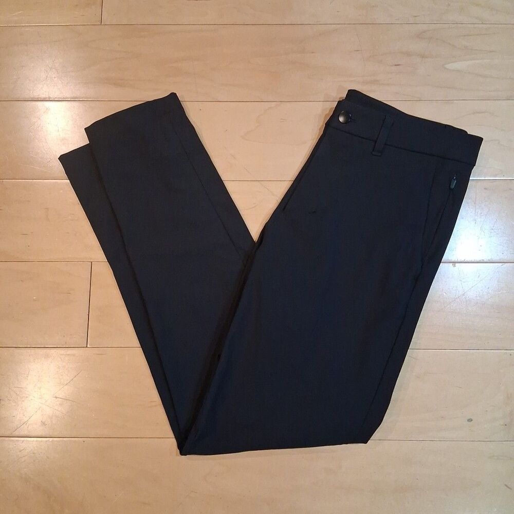 Lululemon Commission Pants Slim Fit Warpstreme Black Trousers Size 30x29 M5522S